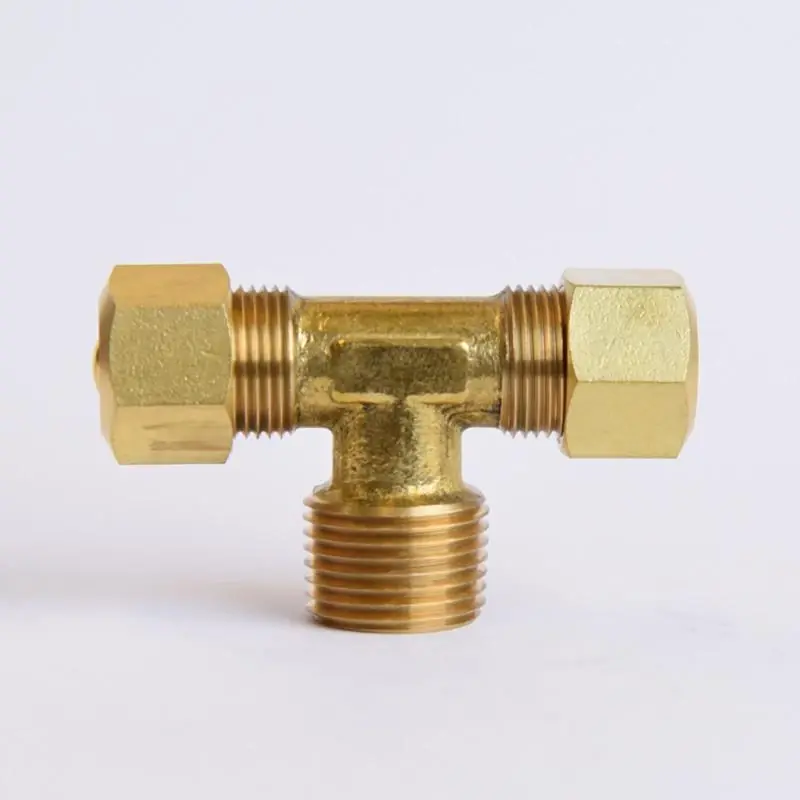 3/8 In. Compression X 3/8 In. D Compression Brass Tee Fitting