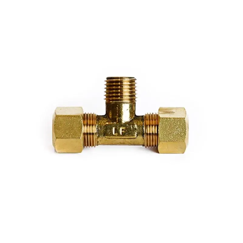 3/8 In. Compression X 3/8 In. D Compression Brass Reducing Tee - Lead-free