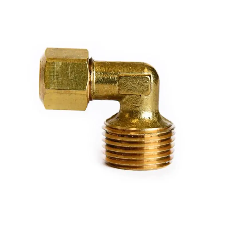1/4 In. Compression X 3/8 In. D Mpt Brass 90 Degree Street Elbow Fitting