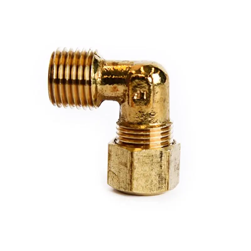 5/16 In. Compression X 1/4 In. D Mpt Brass 90 Degree Street Elbow Fitting