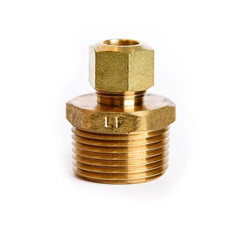 3/8 In. Compression X 3/4 In. D Mpt Brass Connector For Plumbing Applications