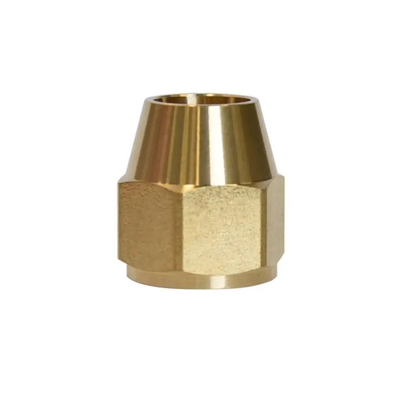 3/4 Inch Flare Yellow Brass Nut For Plumbing And Heating Applications