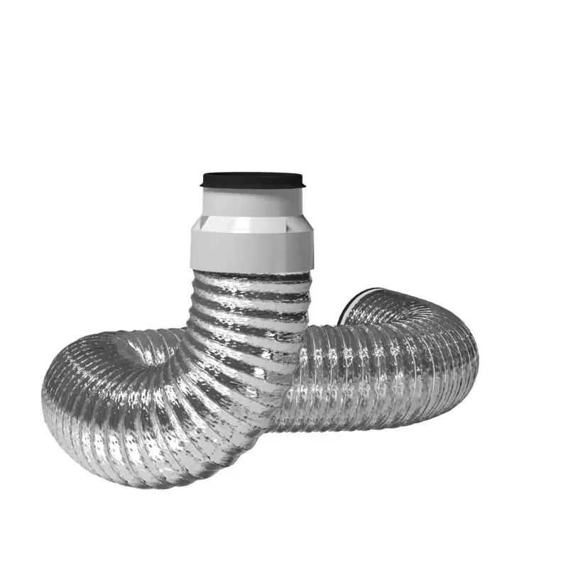 2 Ft. L X 4 In. D Heavy Duty Aluminum/plastic Semi-rigid Dryer Vent Kit
