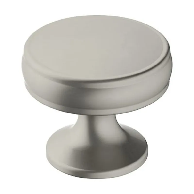 Renown Traditional Round Cabinet Knob 1-1/4 In. D 1-1/8 In. Satin Nickel 1 Pk