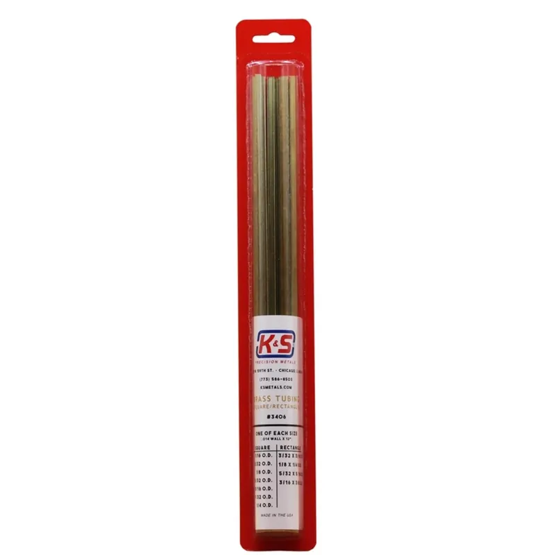 12 In. L Square/rectangular Brass Tube 11 Pk