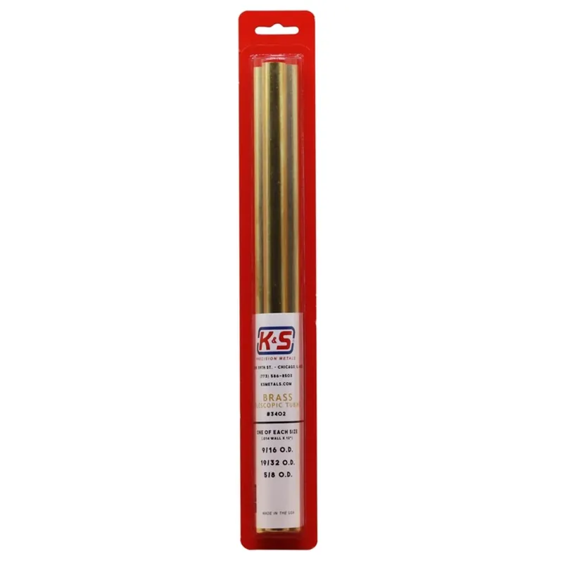 12 In. L Round Brass Tube 3 Pk