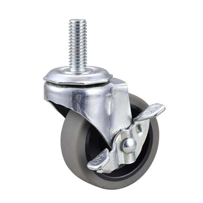 2 In. D Swivel Thermoplastic Rubber Caster 80 Lb 1 Pk