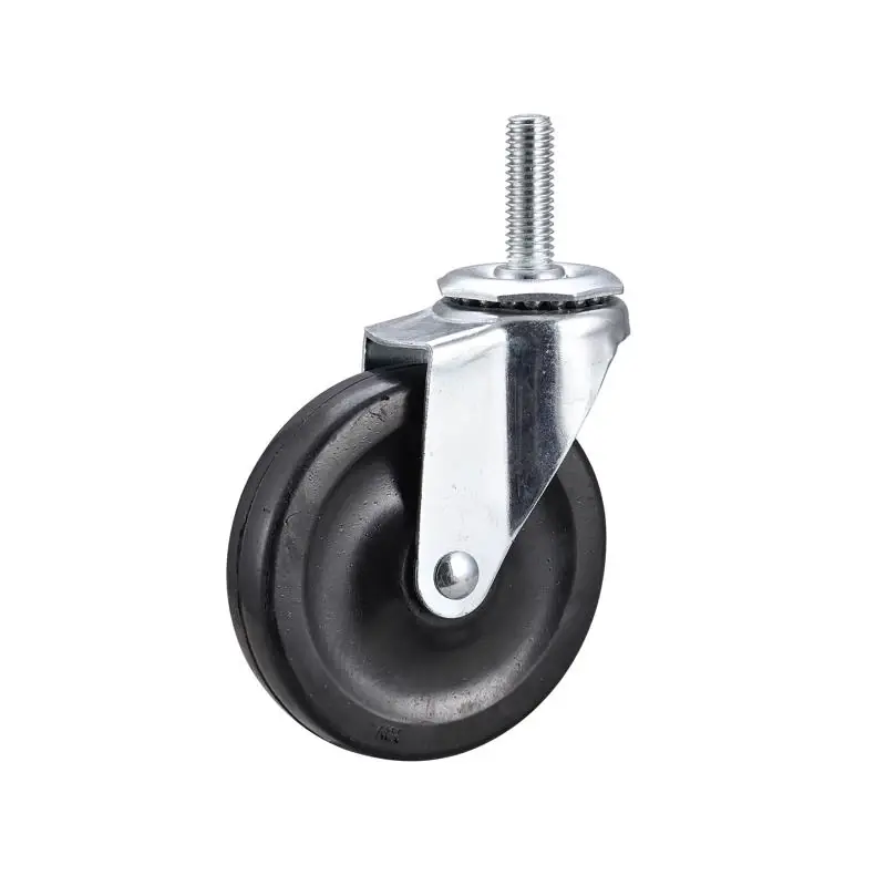 4 In. D Swivel Soft Rubber Caster 115 Lb 1 Pk