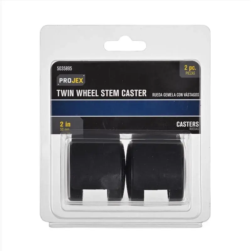 2 In. D Aluminum Twin Caster 75 Lb 2 Pk