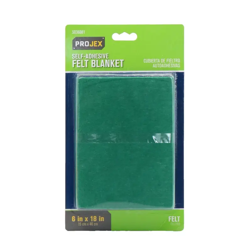 Felt Self Adhesive Blanket Green Square 6 In. W X 18 In. L 1 Pk