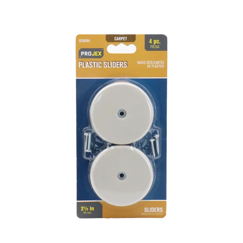 White 7/8 In. Nail-on Plastic Chair Glide 4 Pk