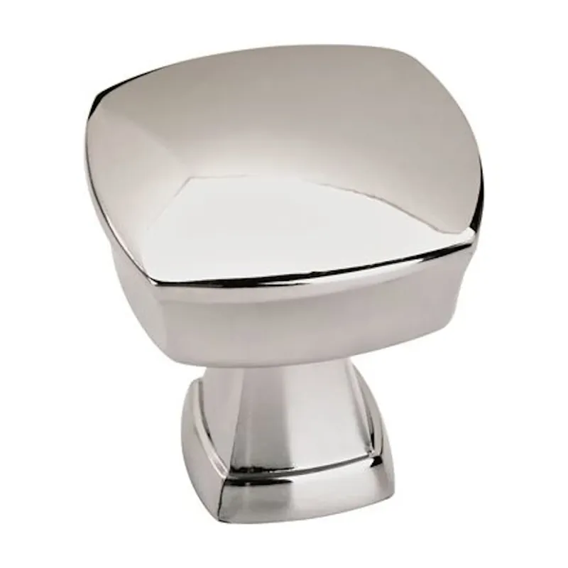 Stature Allison Square Cabinet Knob 1-1/4 In. D 11/4 In. Polished Chrome 1 Pk