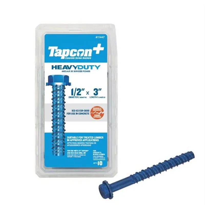 1/2 In. In. X 3 In. L Hex Drive Hex Washer Head High/low Concrete Screws