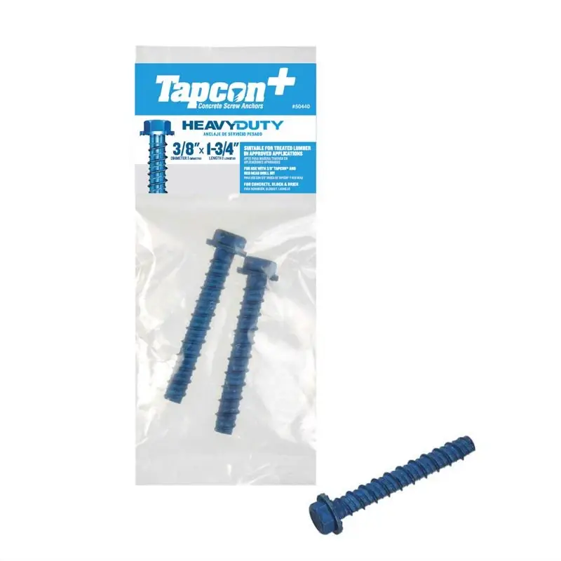 3/8 In. X 1-3/4 In. L Hex Drive Hex Washer Head High/low Concrete Screws