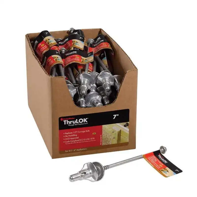 Thrulok 1/2 In. X 7 In. L Hex Galvanized Steel Lag Screw 1 Pk
