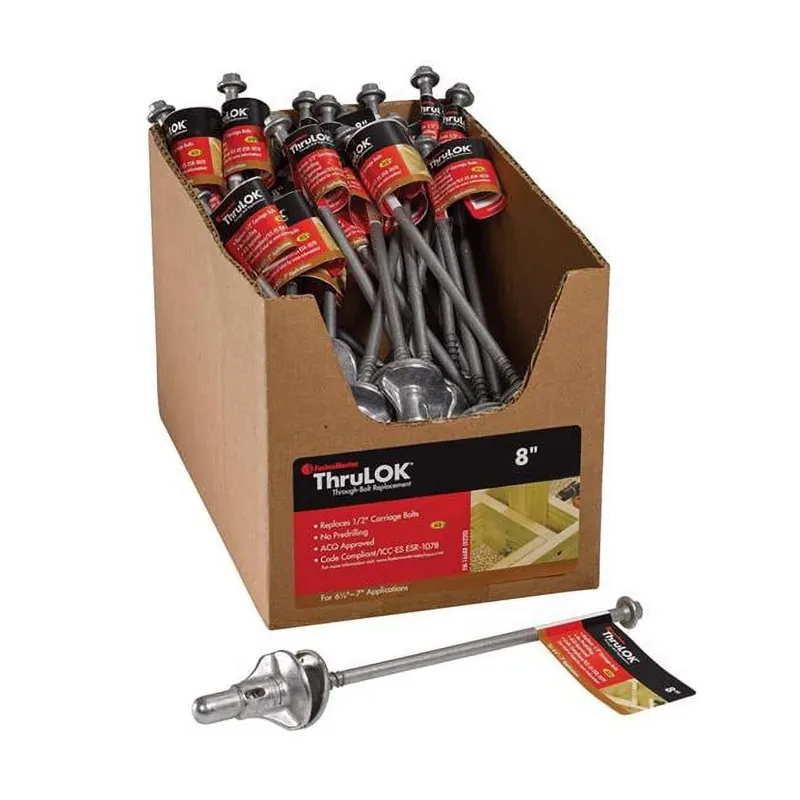 Thrulok 1/2 In. X 8 In. L Hex Galvanized Steel Lag Screw 1 Pk
