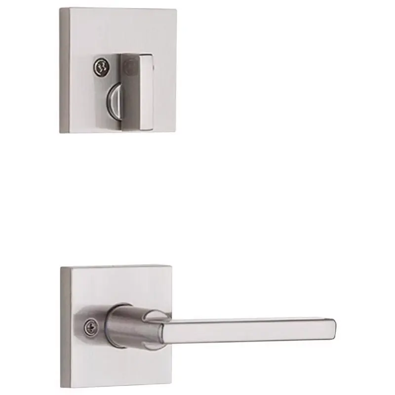Vancouver Satin Nickel Entry Handleset 1-3/4 In. With Adjustable Backset
