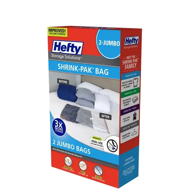 Shrink-pak Clear Jumbo Vacuum Cube Storage Bags
