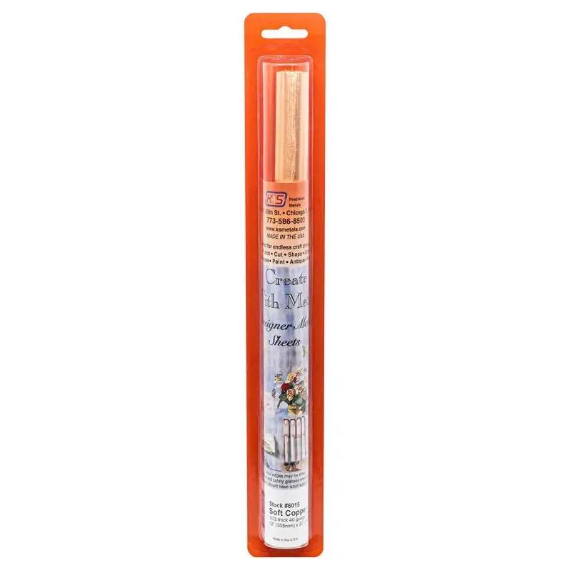 3 In. Thick X 12 In. Wide X 30 In. Long Copper Metal Strips - 40 Gauge