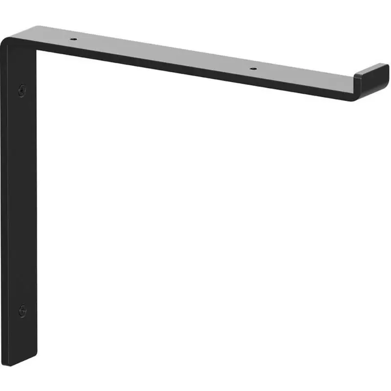 Silverton Style Decorative Shelf Brackets, Black, 12-in.