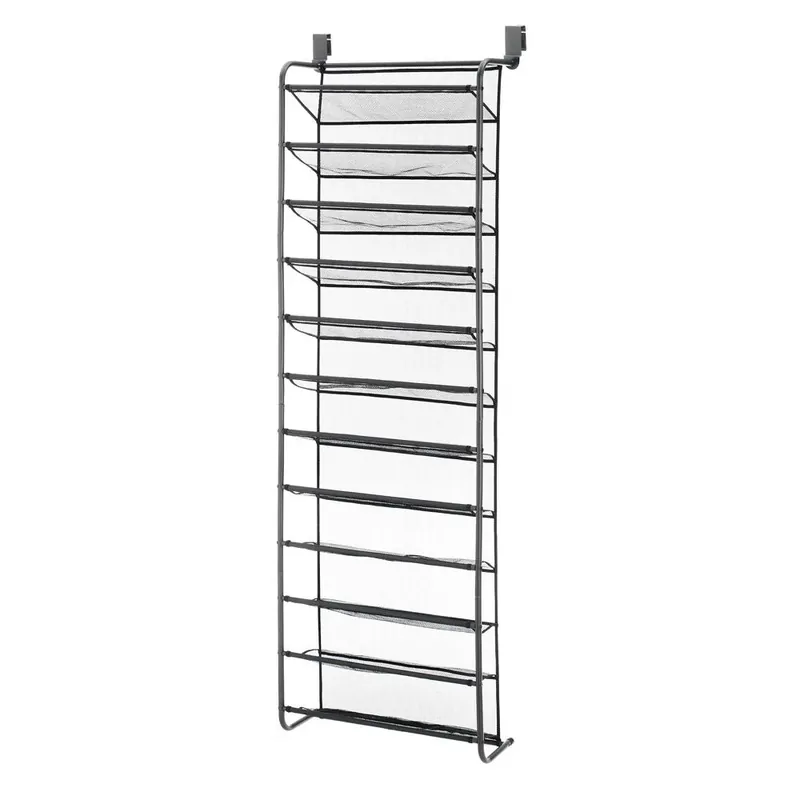 69 In. H X 21.63 In. W X 7.5 In. L Metal Hanging Shoe Organizer - 36 Pair Capacity