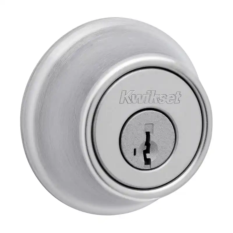 Smartkey Security Satin Chrome Metal Single Cylinder Deadbolt