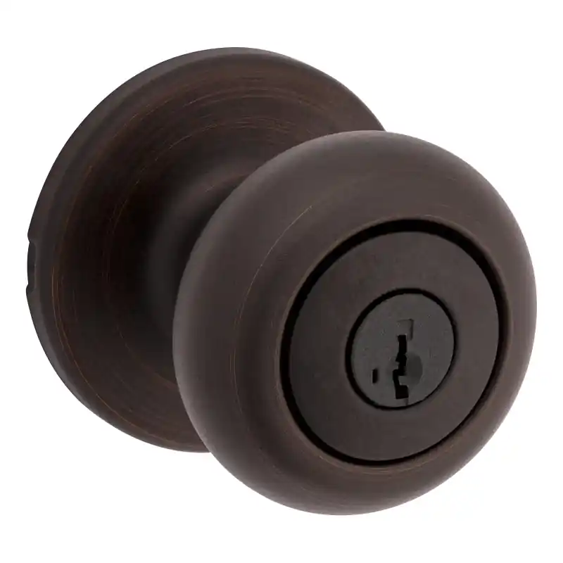 Smartkey Security Cove Venetian Bronze Entry Door Knob Kw1 2-3/4 In.
