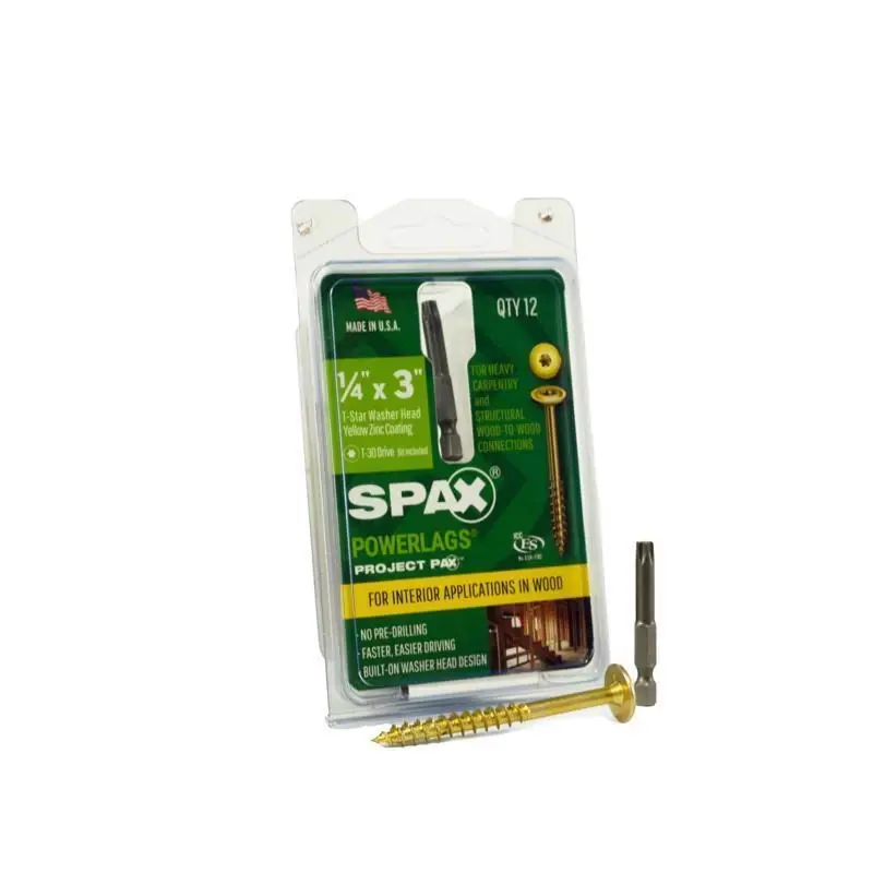 Powerlags 1/4 In. In. X 3 In. L T-30 Washer Head Serrated Construction Screws