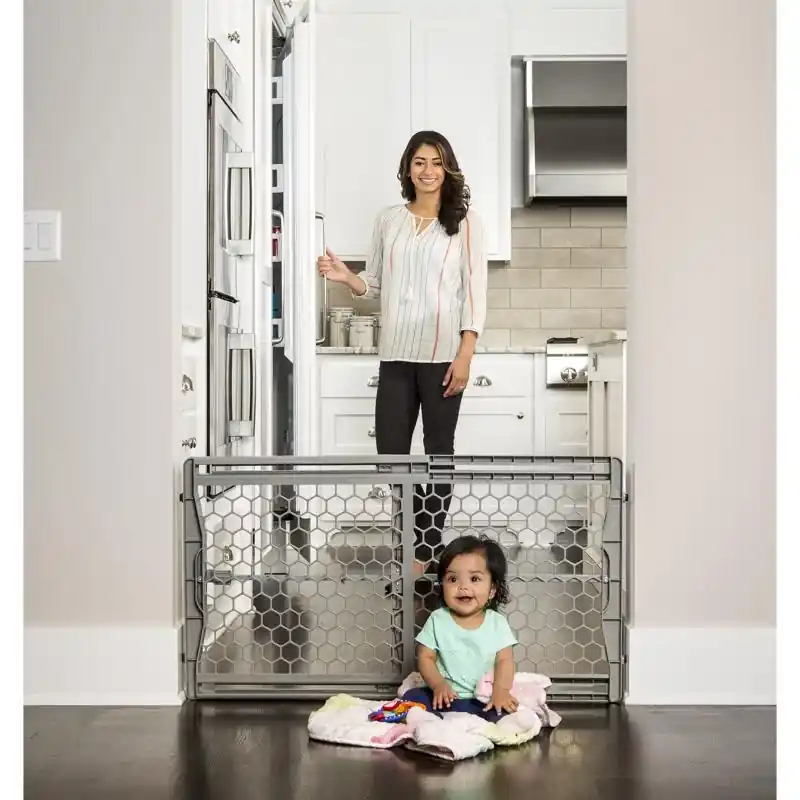 Gray 23 In. H X 42 In. W Plastic Expand Gate For Doorways
