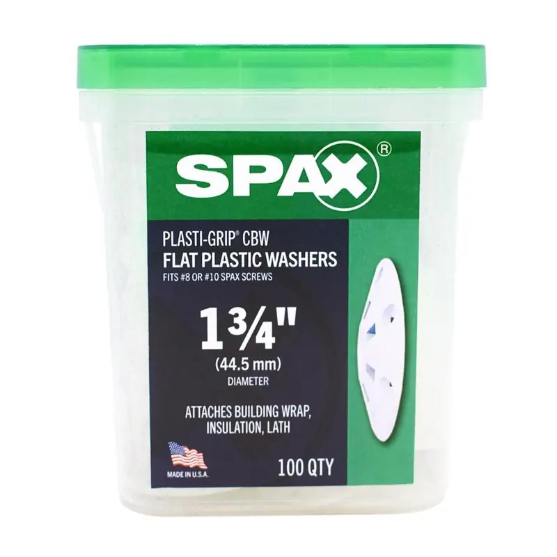 Plasti-grip Polypropylene 1-3/4 In. Flat Washer 100 Pk