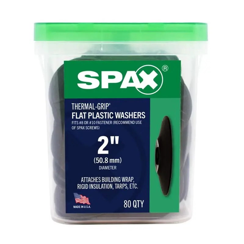 Thermal-grip Plastic 2 In. Flat Washer 80 Pk
