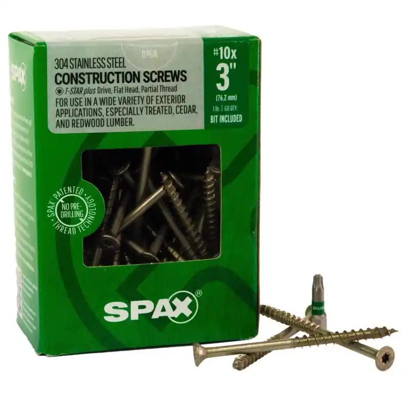 Multi-material No. 10 Label X 3 In. L Star Flat Head Serrated Construction Screws