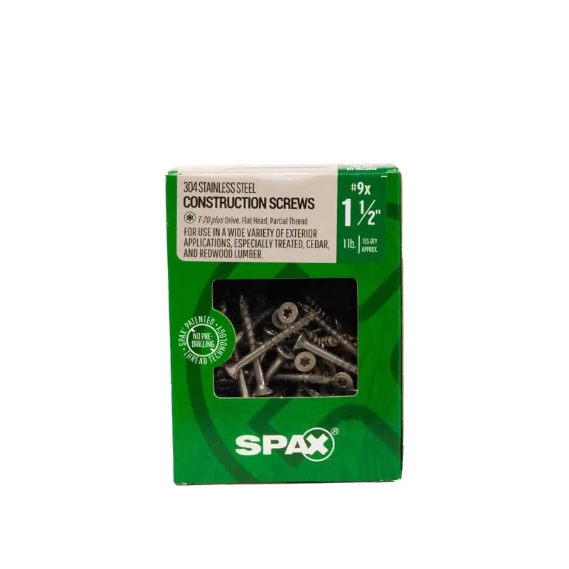 Multi-material No. 9 Label X 1-1/2 In. L Star Flat Head Serrated Construction Screws
