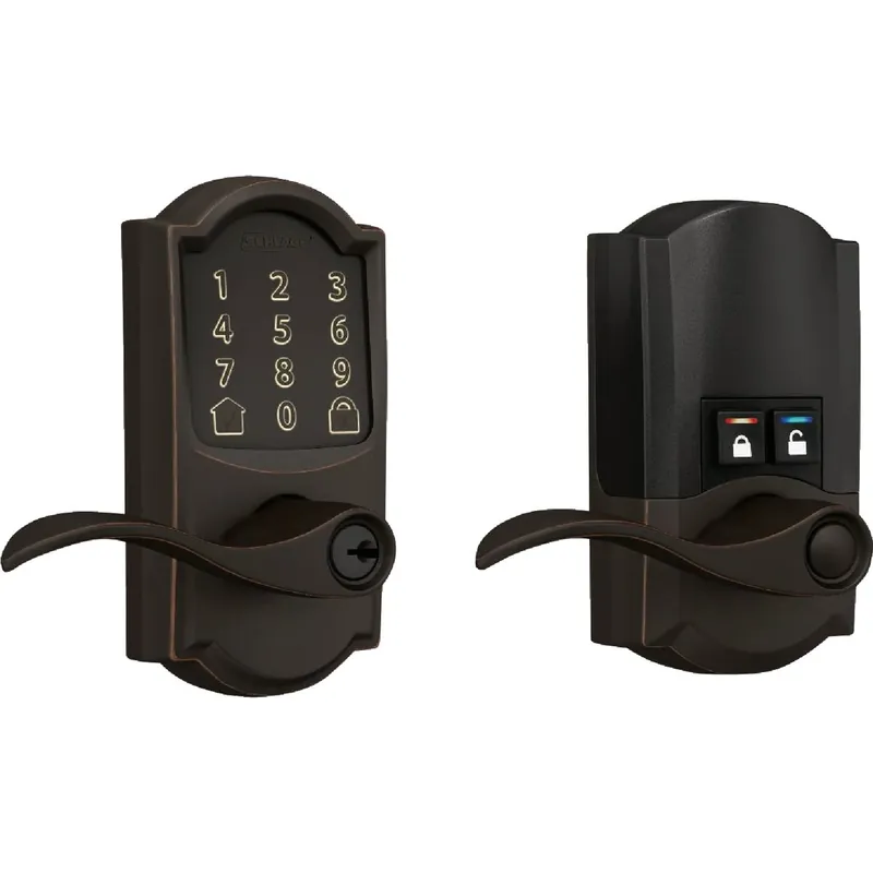 Encode Aged Bronze Metal Wi-fi Deadbolt With Accent Lever