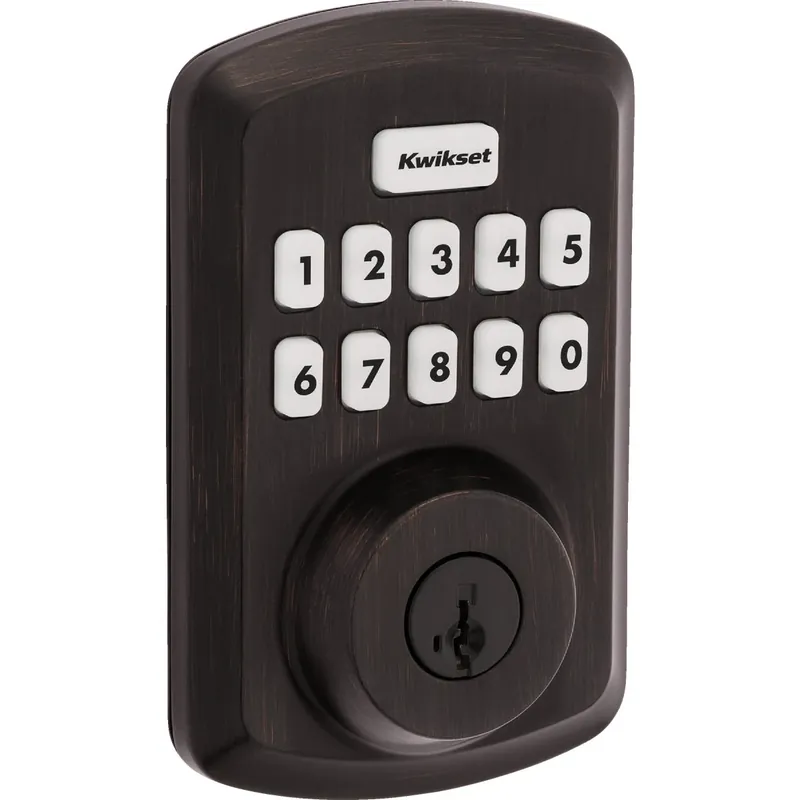 Power Keyless Entry Deadbolt, Bronze