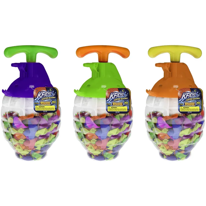 Water Balloon Pumper Assorted 1 Piece - Easy Fill And Tie