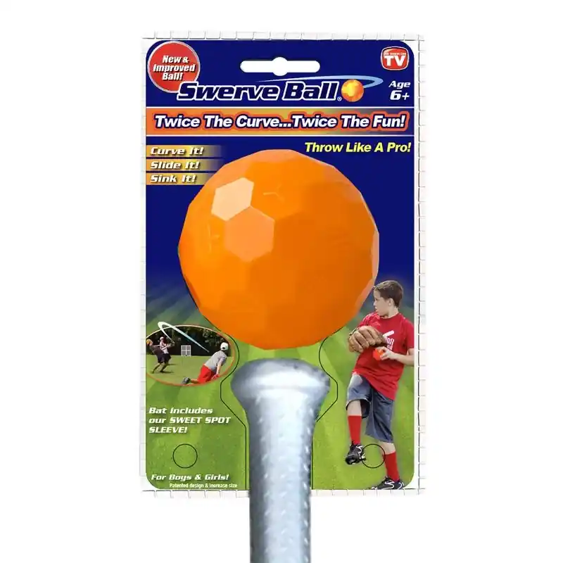 Swerve Ball And Bat Combo Set - Multicolored, Model Swrvcom8pk, Perfect For Ages 5+