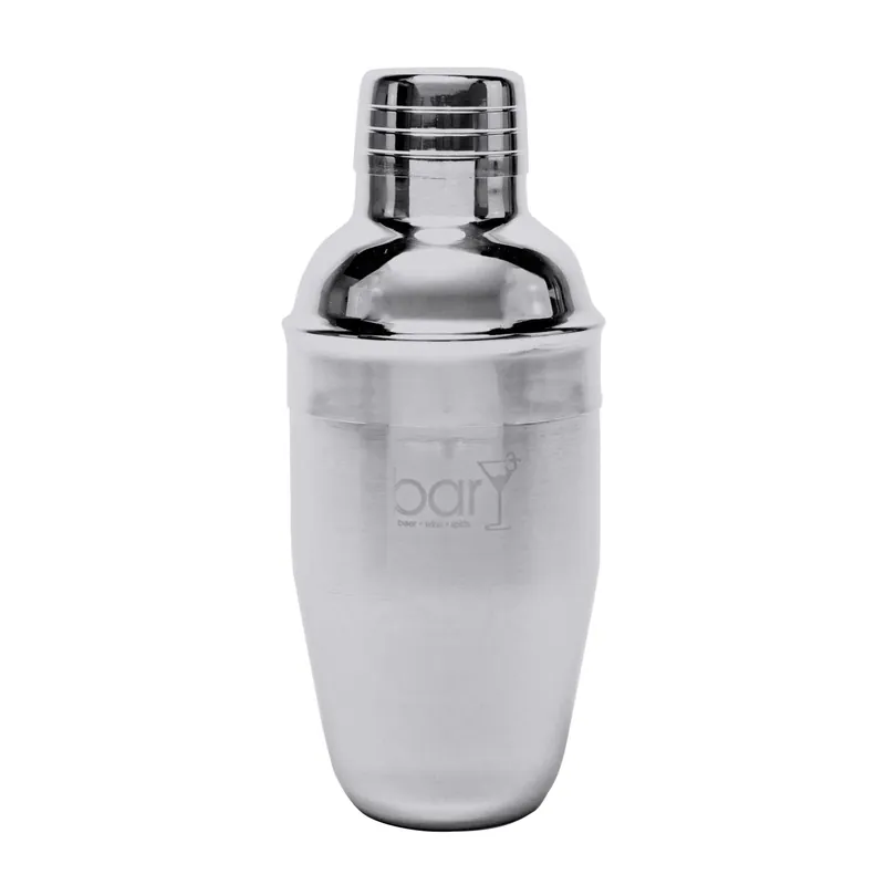 12 Oz Silver Stainless Steel Cocktail Shaker - Leakproof & Dishwasher Safe
