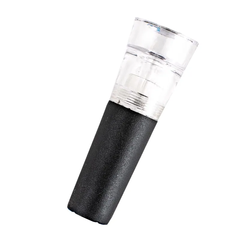 Black/clear Vacuum Pump Wine Stopper - Airtight Seal For Wine Preservation