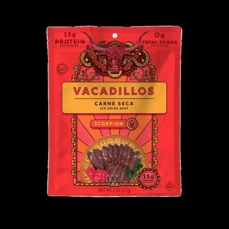 Carne Seca Scorpion Beef Strips 2 Oz Bagged Ultra Hot Snack