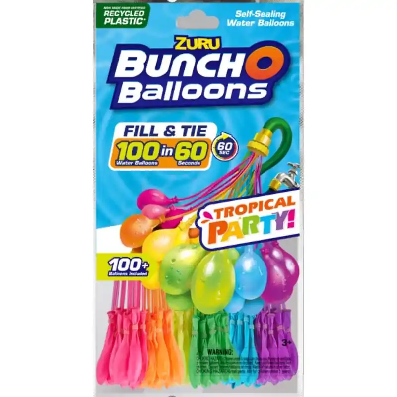 Bunch O Balloons Rapid Filling Water Balloons Assorted Colors 100 Pieces