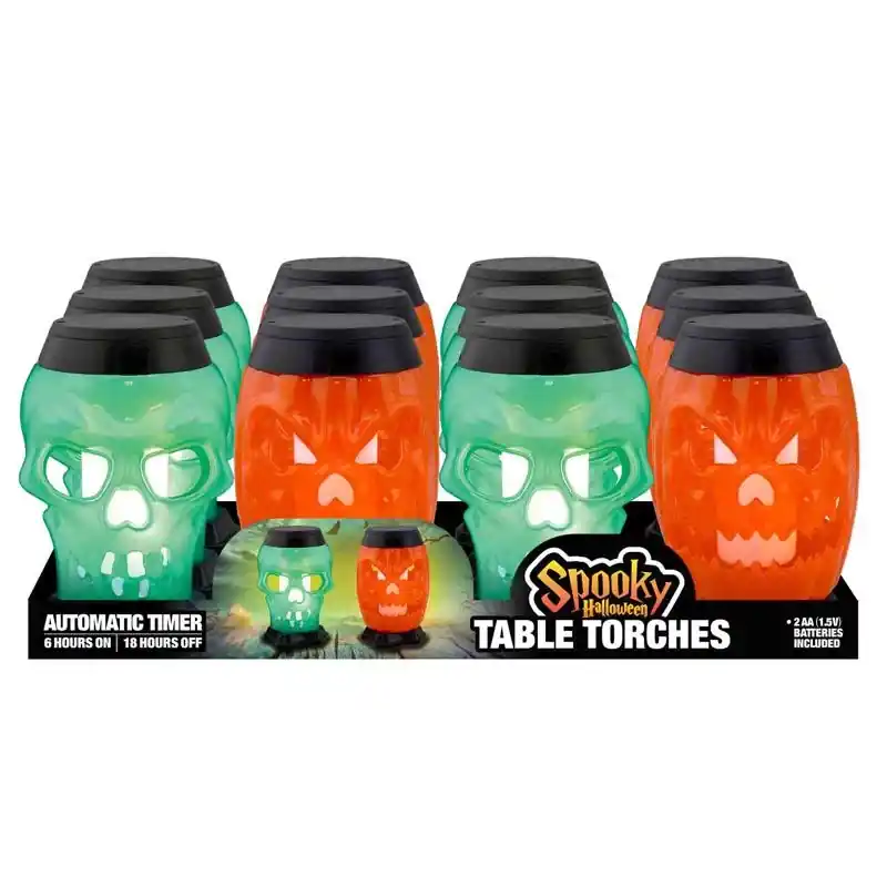 6 Inch Spooky Halloween Decor With Ghost And Pumpkin Design