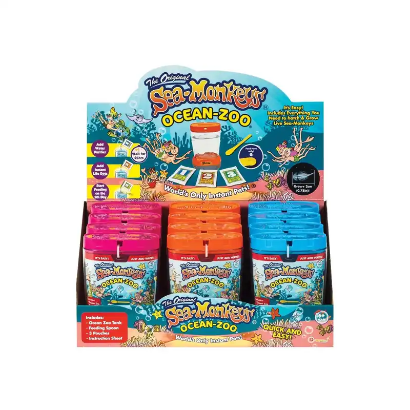 Sea Monkey Ocean Zoo Classic Toy Kit With Plastic Aquarium And Accessories