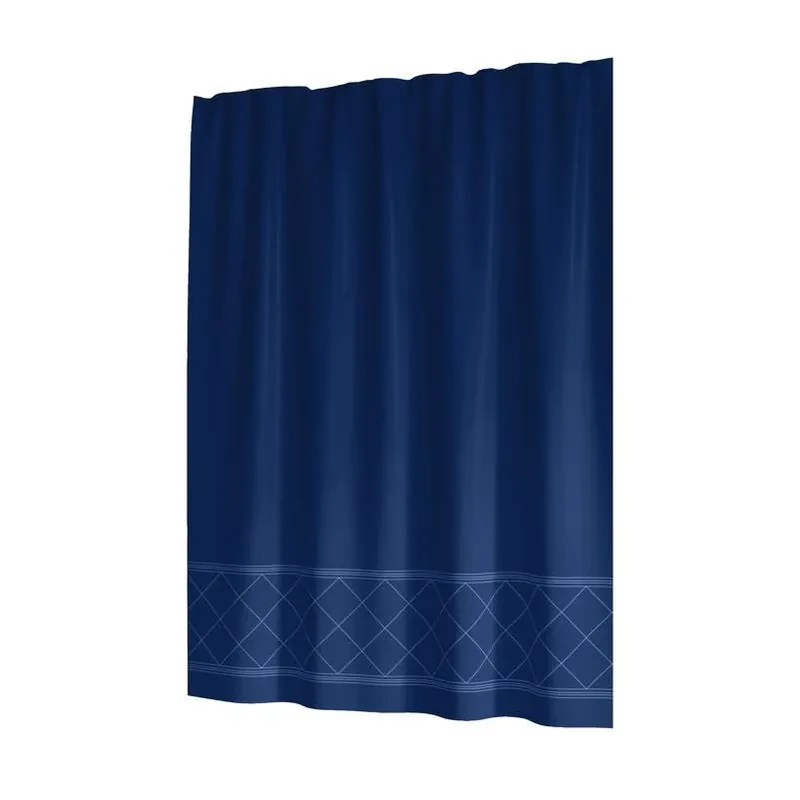 Radiance Navy Polyester Shower Curtain – 72×72 in, Water‑resistant & Machine‑washable