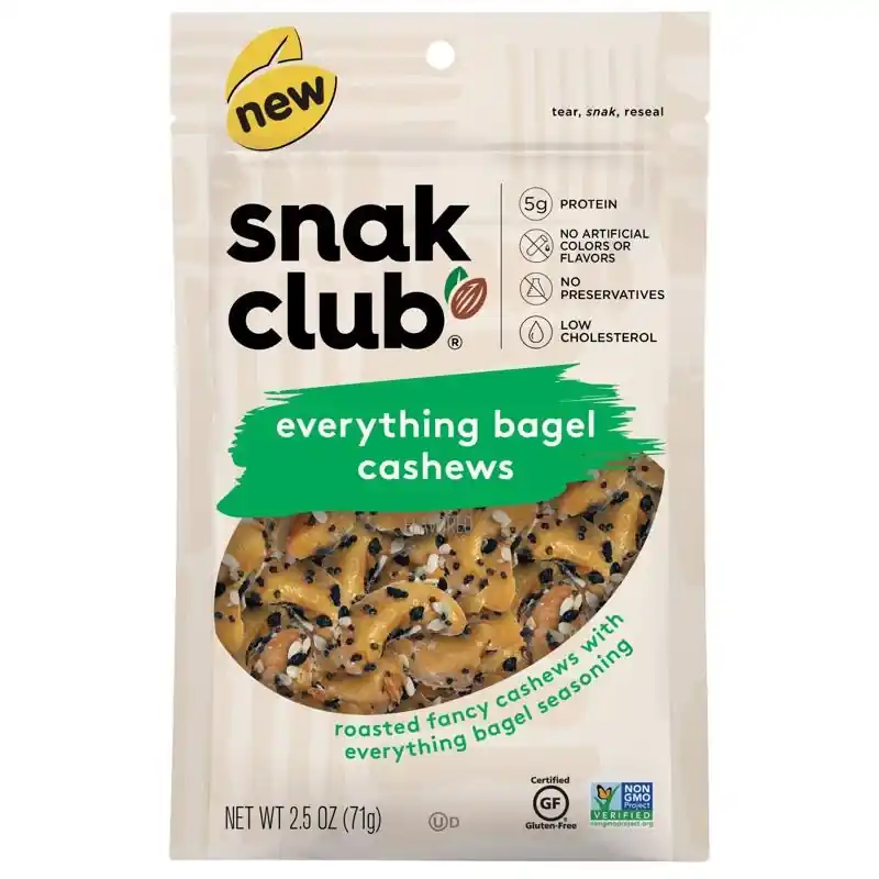 Everything Bagel Cashews 2.5 Oz Bagged Snack
