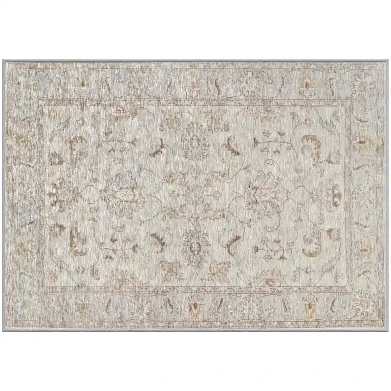 24 In. W X 34 In. L Beige Geometric Polyester Accent Rug
