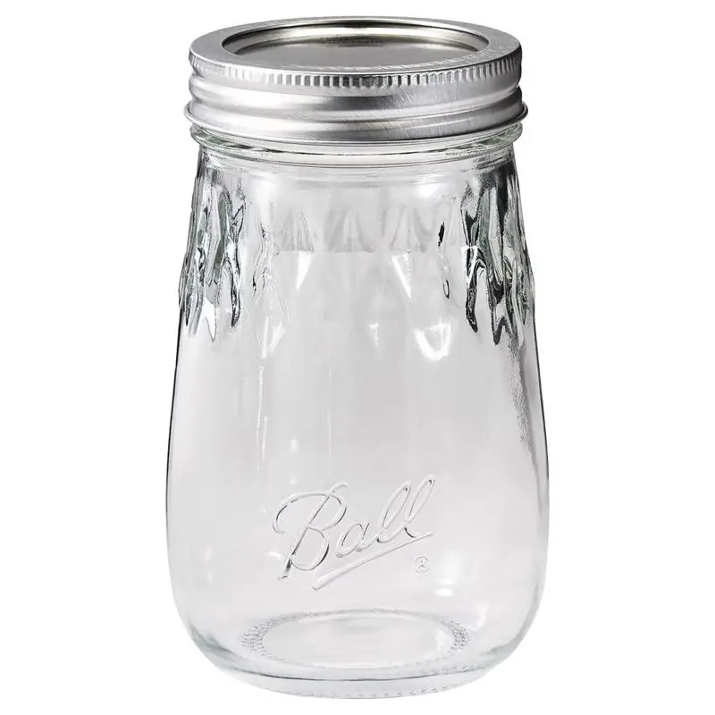 Regular Mouth Tapered Mason Jar 16 Oz 4 Pk