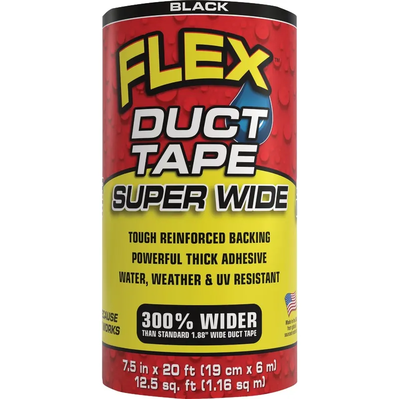 Flex Duct Tape, Super Wide 7.5 In X 20 Ft.