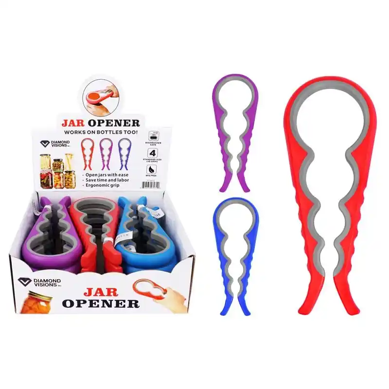 Assorted Abs/silicone Jar Opener - 10.1 In Length, 4.25 In Height