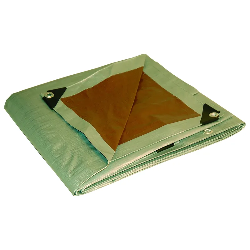 Dry Top 12 Ft. W X 20 Ft. L Heavy Duty Polyethylene Reversible Tarp Brown/silver